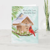  Happy 95th Birthday Birds at Birdhouse カード (正面)