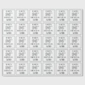 HAPPY 96th誕生日;アールデコスタイル;名前をカスタムする ラッピングペーパー (フラット)