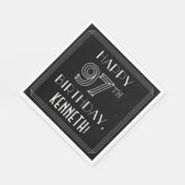 HAPPY 97th誕生日;アールデコスタイル;名前をカスタムする スタンダードランチョンナプキン (角)