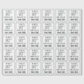 HAPPY 97th誕生日;アールデコスタイル;名前をカスタムする ラッピングペーパー (フラット)