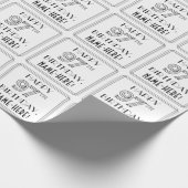 HAPPY 97th誕生日;アールデコスタイル;名前をカスタムする ラッピングペーパー (角)