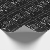 HAPPY 98th誕生日、アールデコスタイル(名前をカスタムする付き) ラッピングペーパー (角)