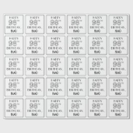 HAPPY 98th誕生日;アールデコスタイル;名前をカスタムする ラッピングペーパー