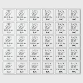 HAPPY 99th誕生日;アールデコスタイル;名前をカスタムする ラッピングペーパー