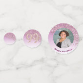 Happy 99th Birthday Falling Rose Gold Glitter コンフェッティ (正面)