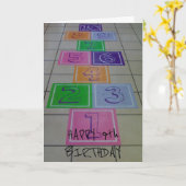 'HAPPY *****9th********誕生日' 9を返すのはおもしろい! カード (黄色い花)