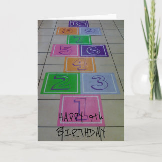 'HAPPY *****9th********誕生日' 9を返すのはおもしろい! カード