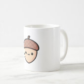 Happy Acorn – Cute Kawaii Illustration コーヒーマグカップ (正面右)