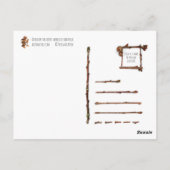 Happy Acorn Elf Birthday Greeting Card ポストカード (裏面)