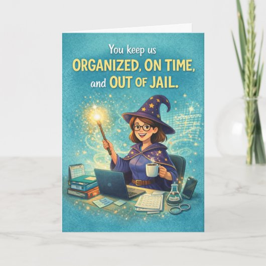 Happy Admin Pro Day - You're a Wizard! カード (正面)