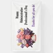 Happy Administrativeプロフェッショナルありがとう 横断幕 (縦)