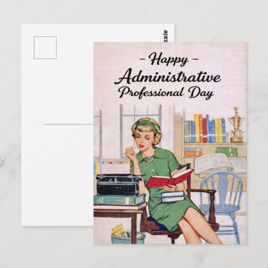 Happy Administrative Professional Day  ポストカード (正面/裏面)