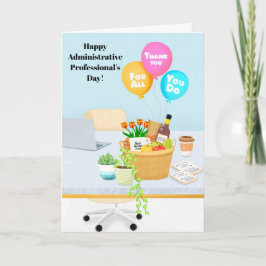 Happy Administrative Professionals Day with Gift  カード