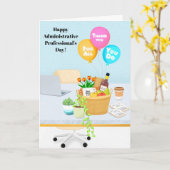 Happy Administrative Professionals Day with Gift  カード (黄色い花)