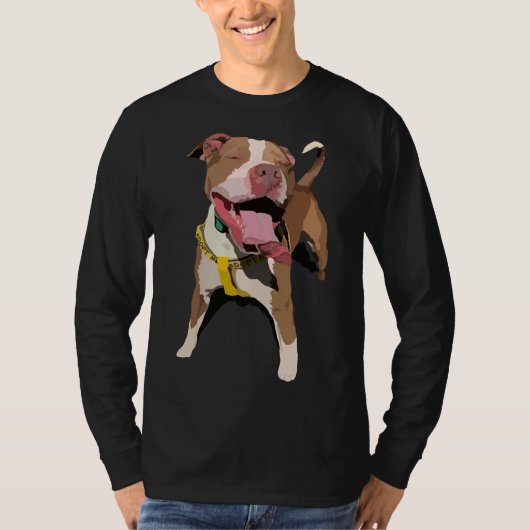 Happy Adoptableピットブル Tシャツ (正面)