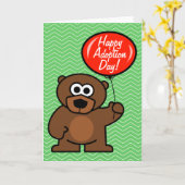 Happy Adoption Dayカード | teddy bear with balloon カード (黄色い花)