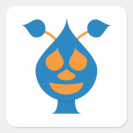 Happy Alien Sticker スクエアシール