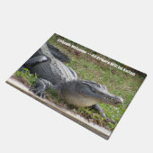 Happy Aligator - パーソナライズされた Doormat ドアマット (アングル)