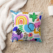 Happy and colorful abstract designs クッション (ブランケット)