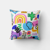 Happy and colorful abstract designs クッション (正面)