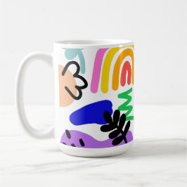 Happy and colorful abstract designs コーヒーマグカップ