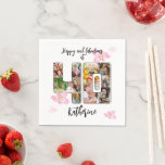 Happy and Faborous 40th Birthday 数々の Photo スタンダードカクテルナプキン<br><div class="desc">Happy and Faborous 40th Birthdayパーソナライズされたパーティーナプキンスあなたは簡単に編集し、ナプキンスの上部でメッセージをパーソナライズし、下部で名前を変更することができる。友人に40歳の誕生日を祝い、フローラデザインの誕生日のプレゼントを贈るユニークことは心遣いかわいらしのある方法である。テンプレートを使用して独自の写真カスタムコラージュを作成。この素敵な誕生日ナプキンは美シンプルしいエレガントタイポグラフィとシックなフォーマットを持っている。このデザインは、「40」の形であなたの写真に焦点を当てる。写真は全て四角(instagramのスタイル)。自動的に切り取られる風景とポートレートスタイルのイメージを使用できる。イメージを位置に入れ替えのまわりにて違う、レイアウトを作成するおもしろいを持たせる。このコラージュデザインは他の背景で使用できる。40歳の誕生日の写真ギフトの私たちの範囲をチェック。</div>