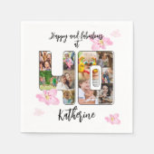 Happy and Faborous 40th Birthday 数々の Photo スタンダードカクテルナプキン (正面)