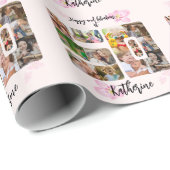 Happy and Faborous 50誕生日数々の写真 ラッピングペーパー (ロールコーナー)