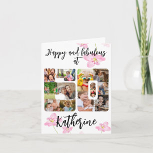 Happy and Faborous 60誕生日数々のPhoto Card カード