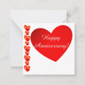 Happy Anniversaryノートカード ノートカード (正面)