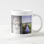 Happy Anniversary写真コラージュMug縦写真 ジャンボコーヒーマグカップ (右)