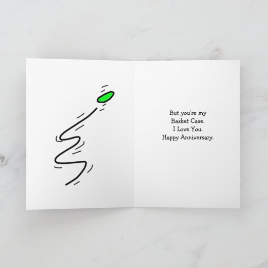 Happy Anniversary, おもしろいDisk Golf Basket Case カード (内部)