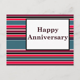 happy anniversary ストライプの : ポストカード