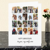 Happy Anniversary 20 Wedding Photo Collage カード