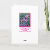 Happy Anniversary Best Wishes Cozy Hydrangeas カード (裏面)