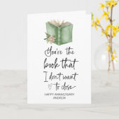 Happy Anniversary Book Lovers Gift I Love You カード (黄色い花)
