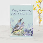 Happy Anniversary Brother & Sister-in-law カード (黄色い花)
