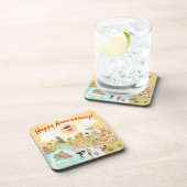 Happy Anniversary Californiaプラスチックコースター コースター (右側)