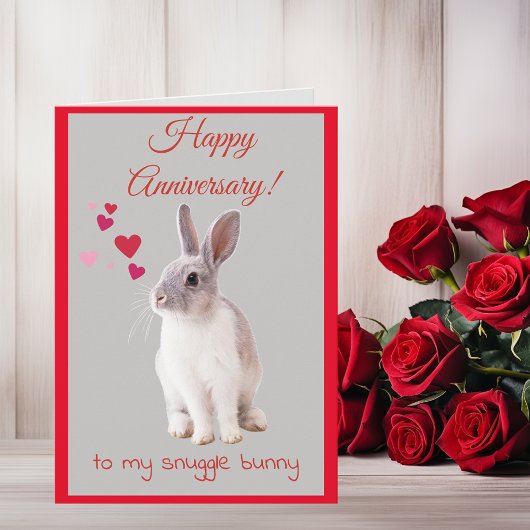 Happy Anniversary Card to my Snuggle Bunny シーズンカード