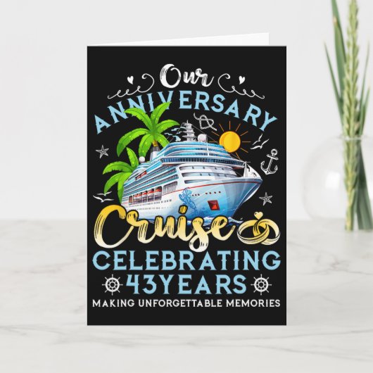Happy Anniversary Cruise Celebrating 43 Years Coup カード (正面)