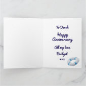Happy Anniversary Cruise Ship Romantic Nautical カード (内部)