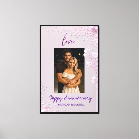 Happy Anniversary Custom キャンバスプリント (正面)
