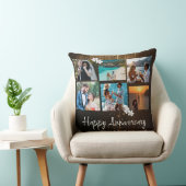 Happy Anniversary Custom Photo Collage クッション (椅子)