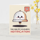 Happy Anniversary Cute Funny Notification Card カード (黄色い花)