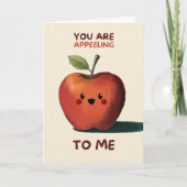 Happy Anniversary Cute Funny Simple Apple Card カード (正面)