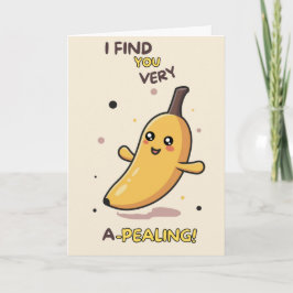 Happy Anniversary Cute Funny Simple Banana Card カード