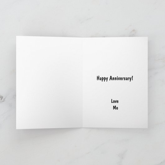 Happy Anniversary Cute Funny Simple Banana Card カード (内部)