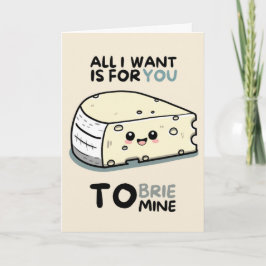 Happy Anniversary Cute Funny Simple Brie Card カード