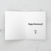 Happy Anniversary Cute Funny Simple Brie Card カード (内部)