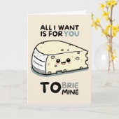 Happy Anniversary Cute Funny Simple Brie Card カード (黄色い花)